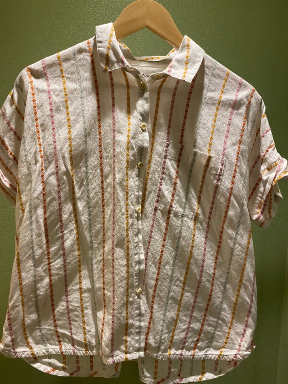 Madewell White Button Down Blouse